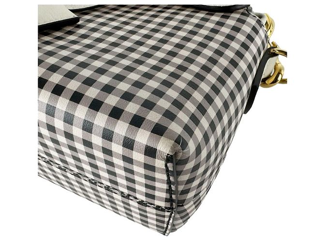 By The Way Fendi Mini Lederhandtasche Braun Schwarz Aus weiß - Ansicht 8