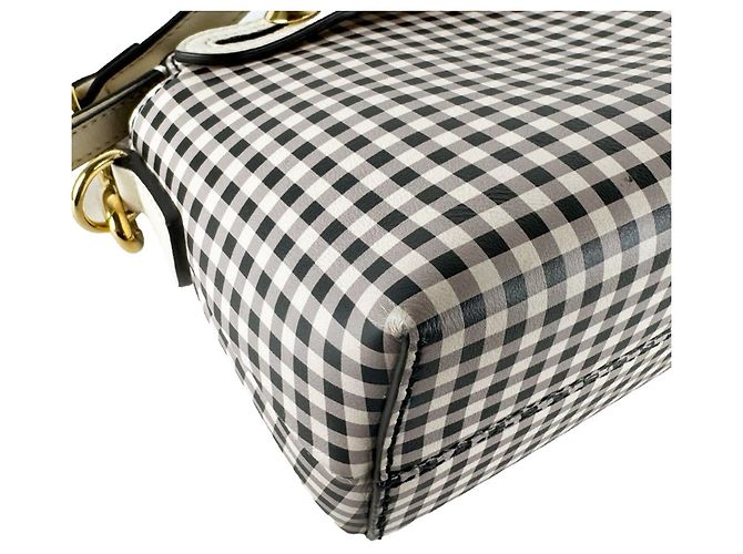 By The Way Fendi Mini Lederhandtasche Braun Schwarz Aus weiß - Ansicht 9