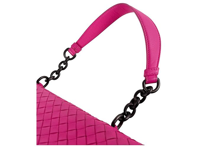 Borsa a tracolla Bottega Veneta Pink Intrecciato Rosa - vista 10