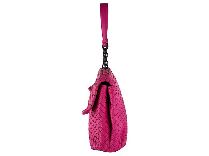 Borsa a tracolla Bottega Veneta Pink Intrecciato Rosa - vista 2