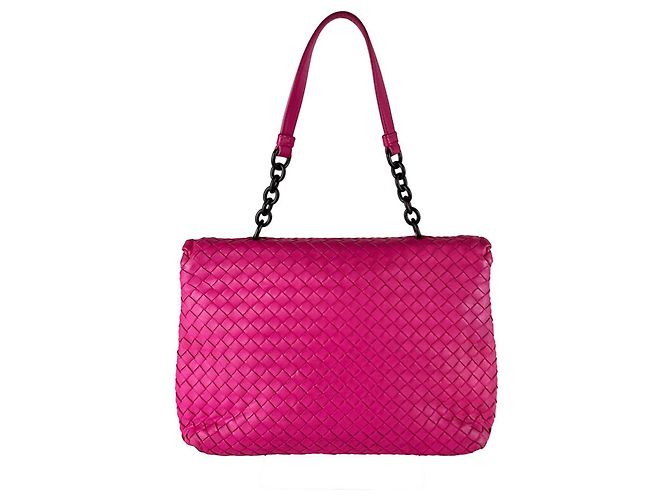 Borsa a tracolla Bottega Veneta Pink Intrecciato Rosa - vista 3