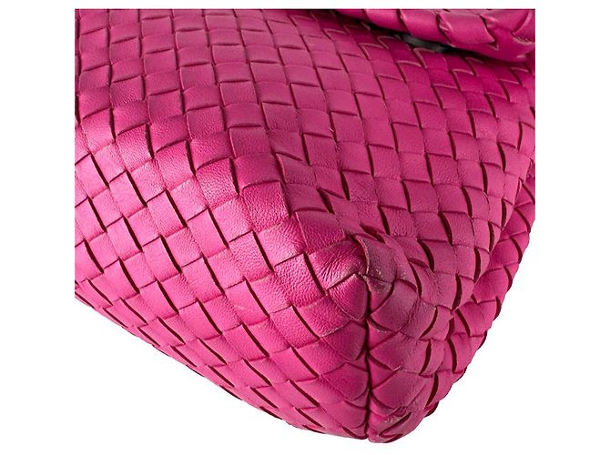 Borsa a tracolla Bottega Veneta Pink Intrecciato Rosa - vista 8