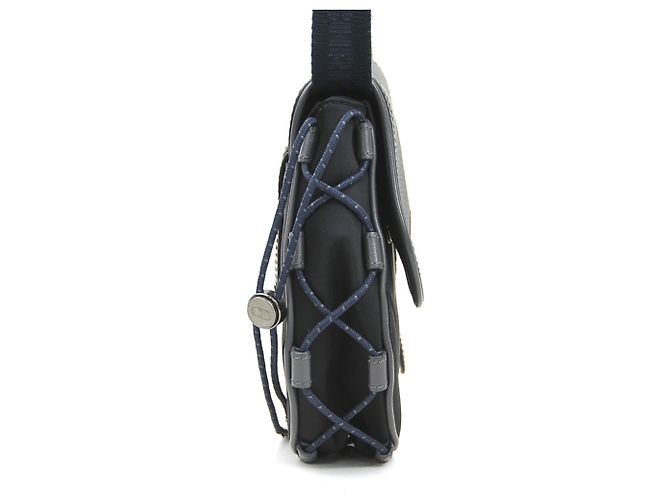Borsa Saddle Christian Dior Nero Blu navy - vista 2