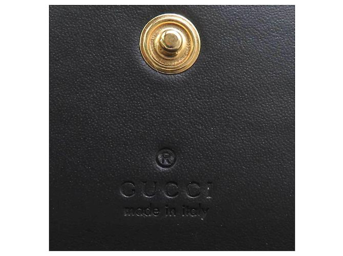 Tarjetero de piel Gucci - Black Negro - vista 10
