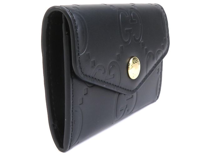 Tarjetero de piel Gucci - Black Negro - vista 2