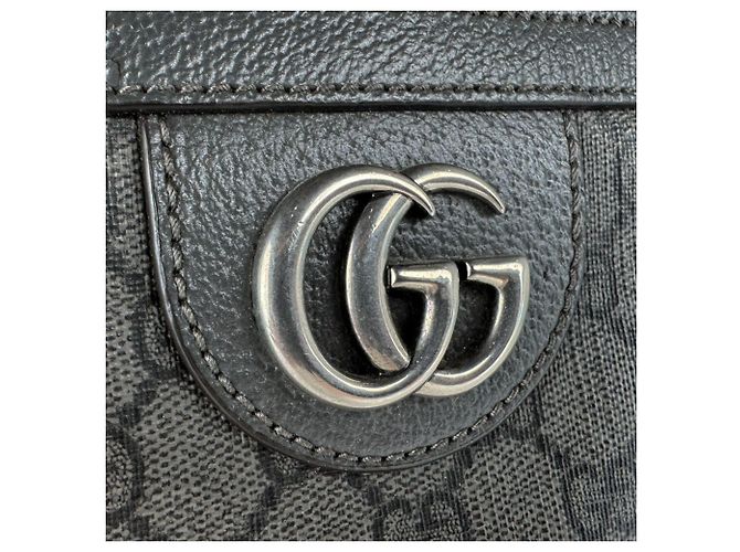 Zaino Gucci Ophidia GG Supreme Canvas Marrone - vista 12