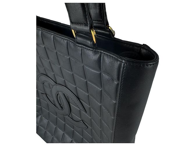 Chanel Leder Tote Bag Schwarz - Ansicht 6
