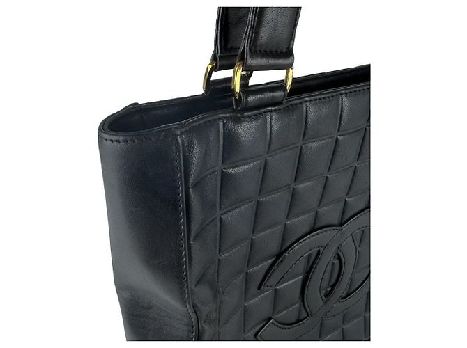 Chanel Leder Tote Bag Schwarz - Ansicht 7