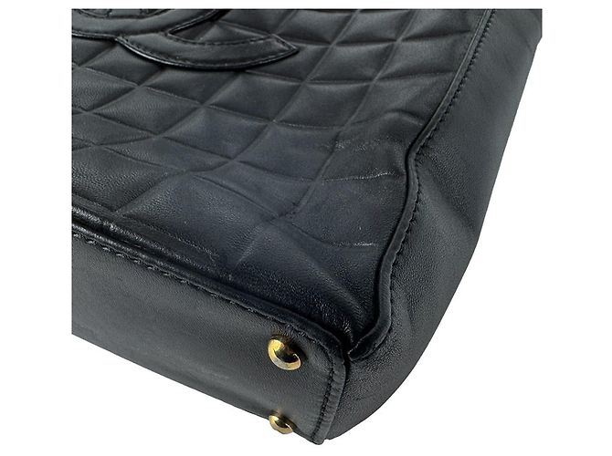 Chanel Leder Tote Bag Schwarz - Ansicht 8