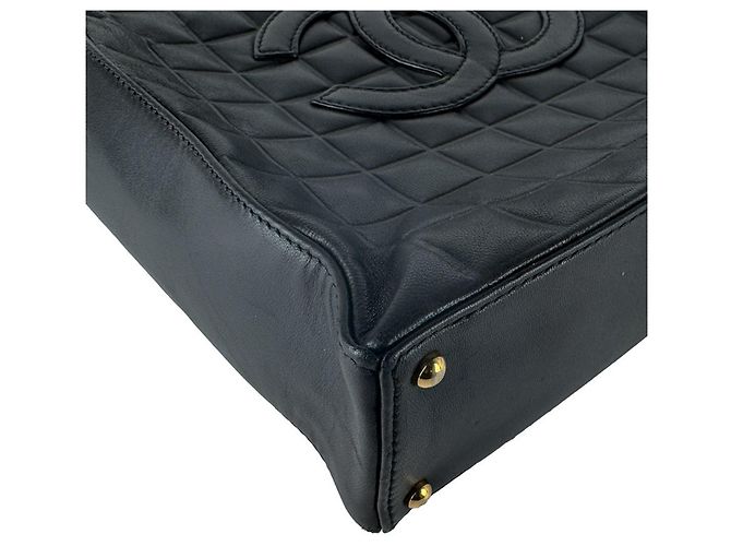 Chanel Leder Tote Bag Schwarz - Ansicht 9
