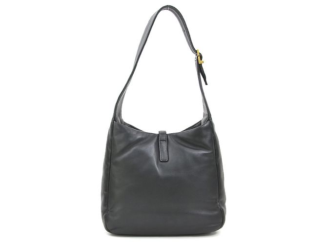 Saint Laurent Le 5 A 7 Small Leather Shoulder Bag Schwarz - Ansicht 3