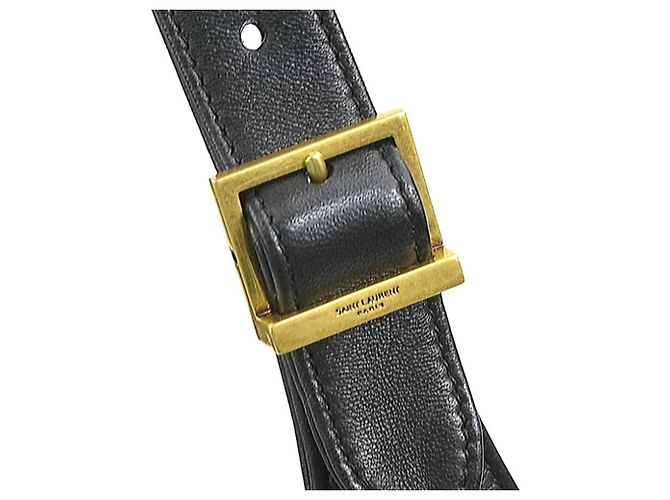 Saint Laurent Le 5 A 7 Small Leather Shoulder Bag Schwarz - Ansicht 9