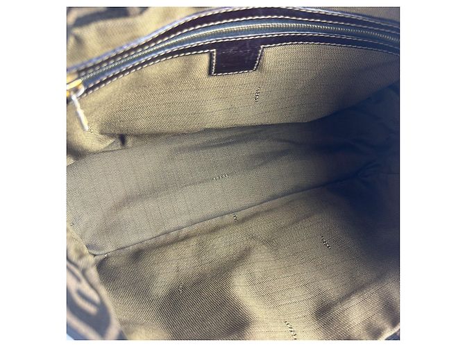 Borsa Fendi Zucca Marrone in Pelle e Nylon - vista 10