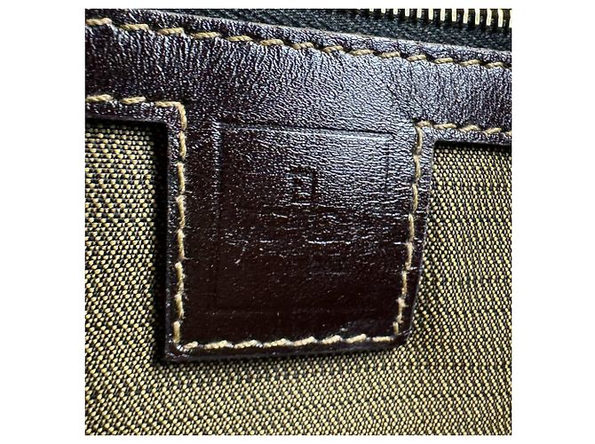Borsa Fendi Zucca Marrone in Pelle e Nylon - vista 11