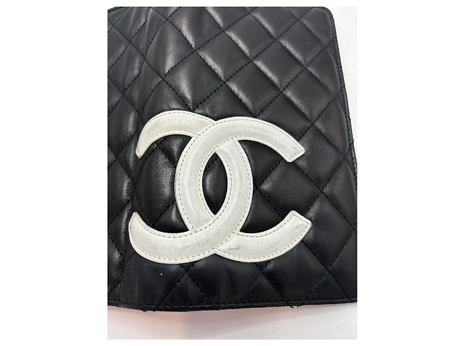 Chanel Cambon Flap Quilted Leather Small Nero - vista 7