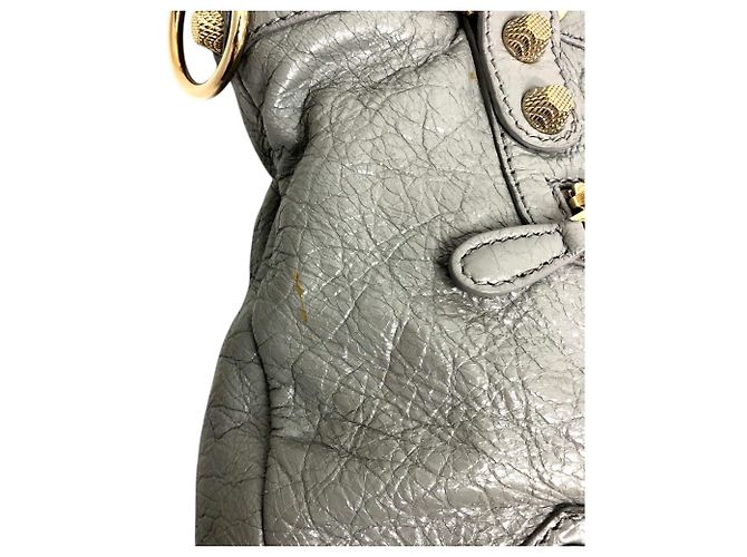 Borsa 2-Way in pelle grigia Balenciaga Marrone - vista 10