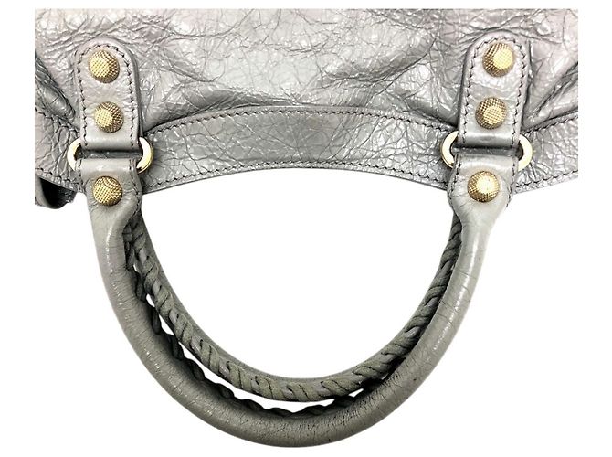 Borsa 2-Way in pelle grigia Balenciaga Marrone - vista 14