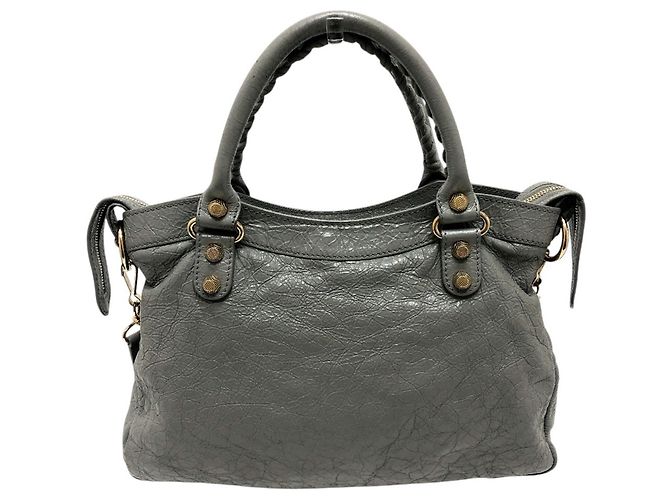 Borsa 2-Way in pelle grigia Balenciaga Marrone - vista 2