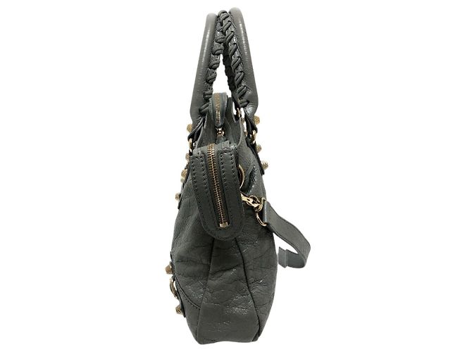 Borsa 2-Way in pelle grigia Balenciaga Marrone - vista 3