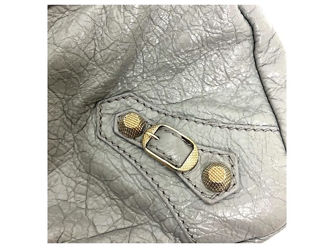 Borsa 2-Way in pelle grigia Balenciaga Marrone - vista 9