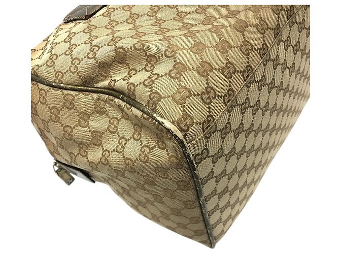 Gucci Boston Bag aus beigem GG Canvas - Ansicht 11