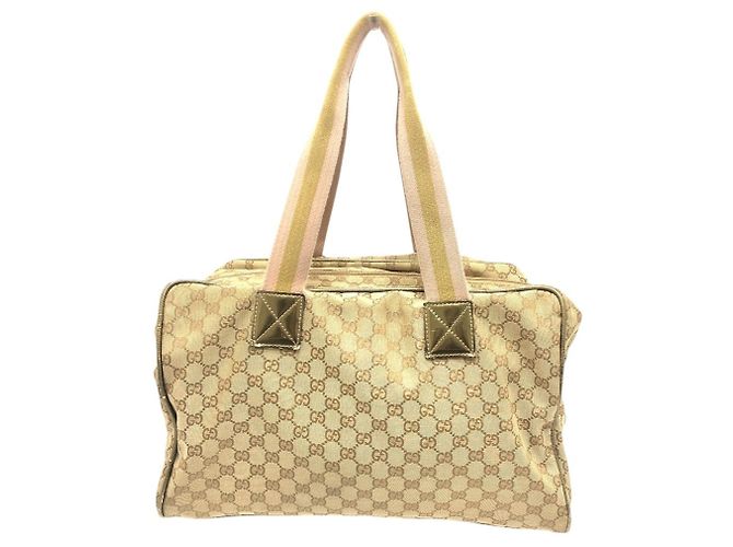 Gucci Boston Bag aus beigem GG Canvas - Ansicht 2