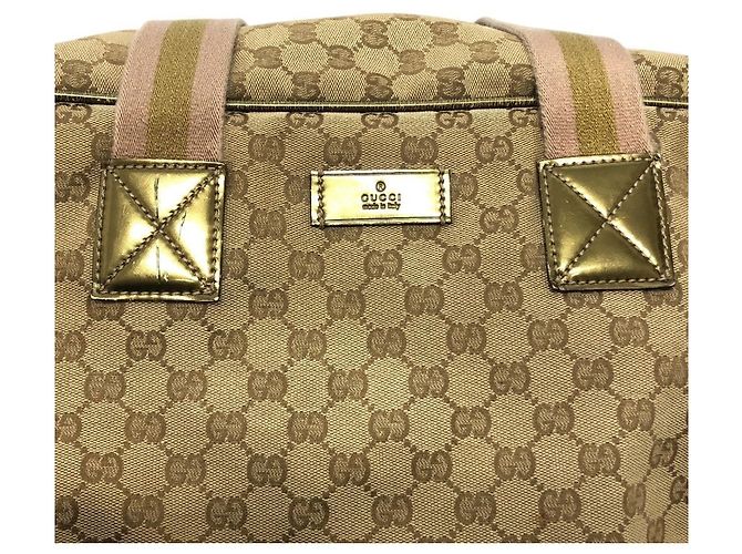 Gucci Boston Bag aus beigem GG Canvas - Ansicht 6