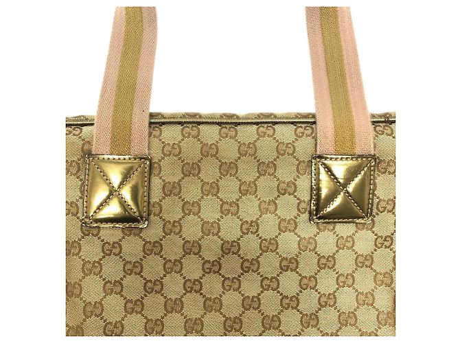 Gucci Boston Bag aus beigem GG Canvas - Ansicht 7