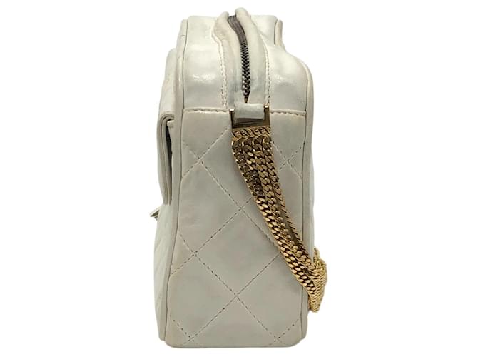 Borsa CHANEL Matelassé Coco Mark Bianco - vista 3
