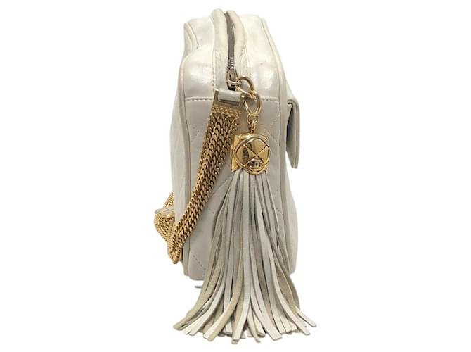 Borsa CHANEL Matelassé Coco Mark Bianco - vista 4