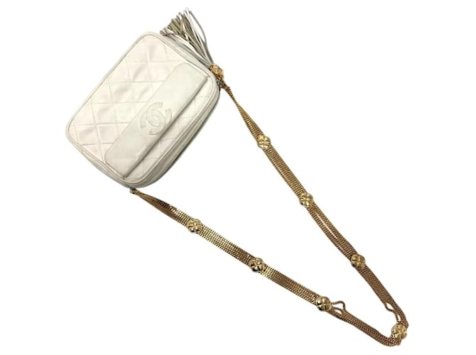 Borsa CHANEL Matelassé Coco Mark Bianco - vista 7