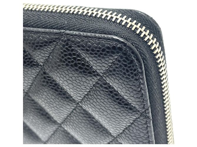 Chanel Matelassé Coco Mark langes Portemonnaie Schwarz - Ansicht 10