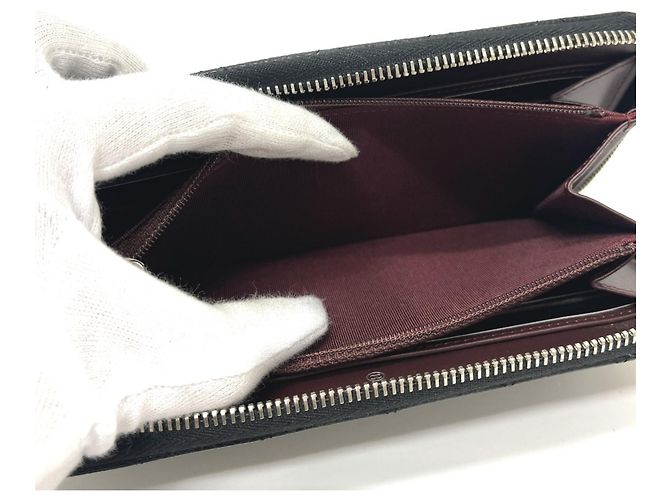 Chanel Matelassé Coco Mark langes Portemonnaie Schwarz - Ansicht 12