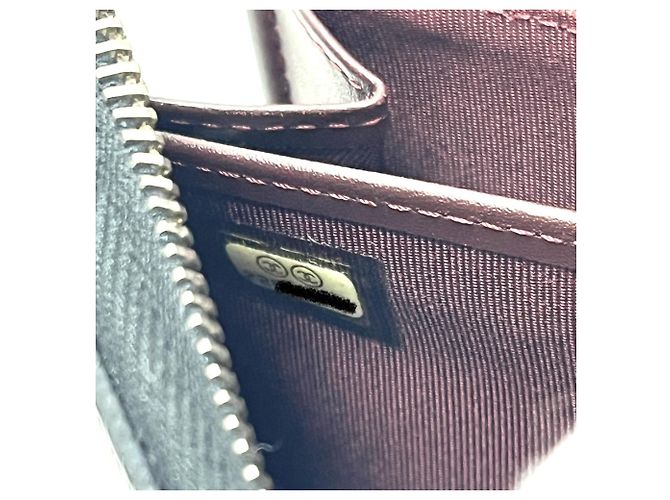 Chanel Matelassé Coco Mark langes Portemonnaie Schwarz - Ansicht 14