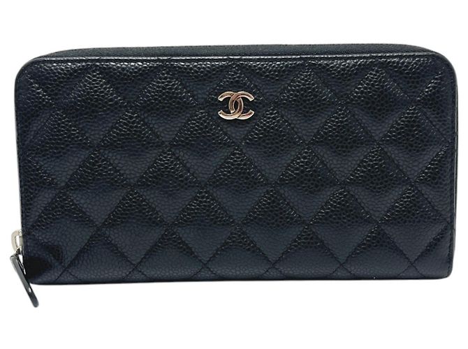 Chanel Matelassé Coco Mark langes Portemonnaie Schwarz - Ansicht 2