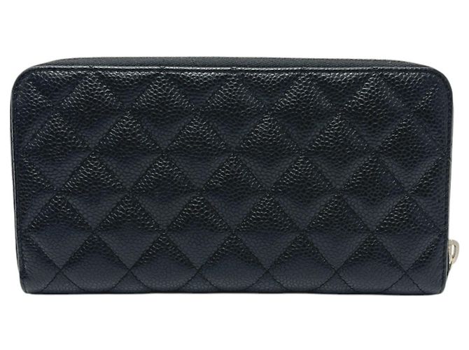 Chanel Matelassé Coco Mark langes Portemonnaie Schwarz - Ansicht 3