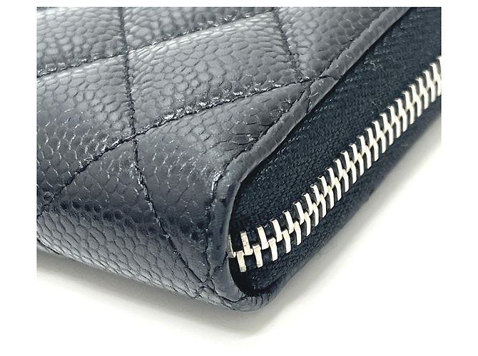 Chanel Matelassé Coco Mark langes Portemonnaie Schwarz - Ansicht 7
