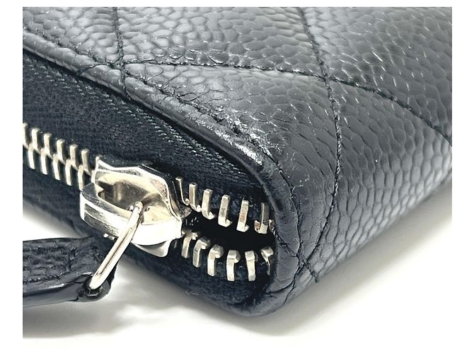 Chanel Matelassé Coco Mark langes Portemonnaie Schwarz - Ansicht 8