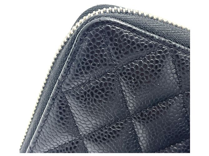 Chanel Matelassé Coco Mark langes Portemonnaie Schwarz - Ansicht 9