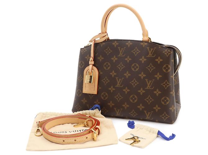 Borsa Louis Vuitton Petit Palais PM Monogram Marrone Monogramma - vista 3