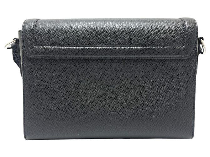 Louis Vuitton Schultertasche aus Taiga-Leder Schwarz - Ansicht 3