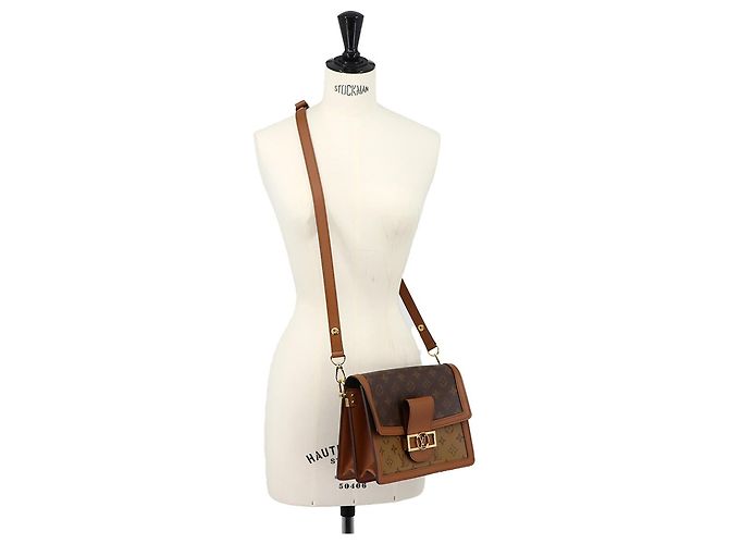 Bolsa de Ombro Louis Vuitton Monogram Reverse Dauphine MM Marrom Monograma - vista 10