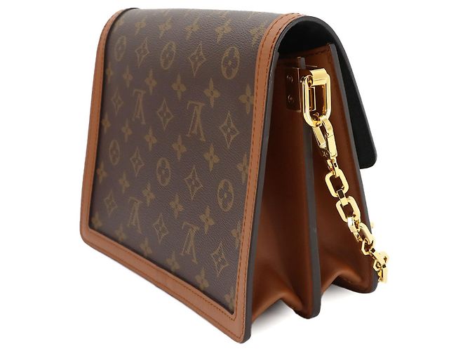 Bolsa de Ombro Louis Vuitton Monogram Reverse Dauphine MM Marrom Monograma - vista 4