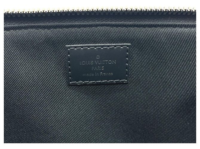 Borsa Louis Vuitton Anton in Damier Graphite Nero - vista 15