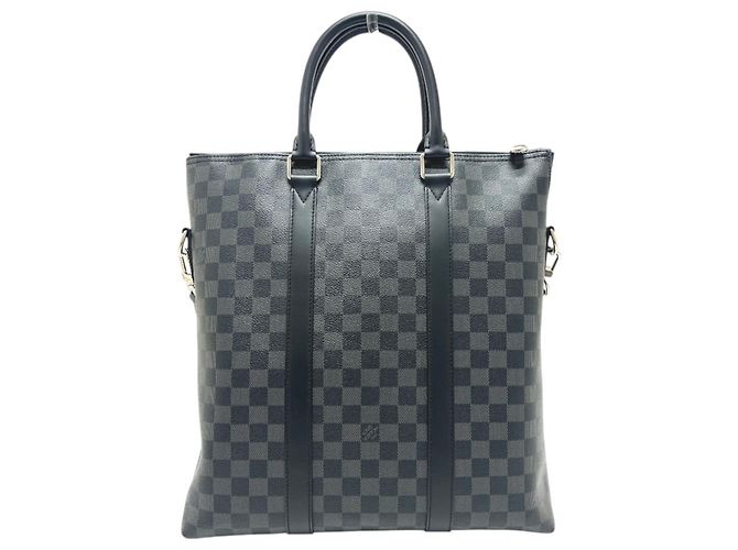Borsa Louis Vuitton Anton in Damier Graphite Nero - vista 3