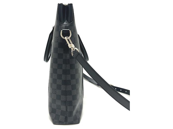 Borsa Louis Vuitton Anton in Damier Graphite Nero - vista 5
