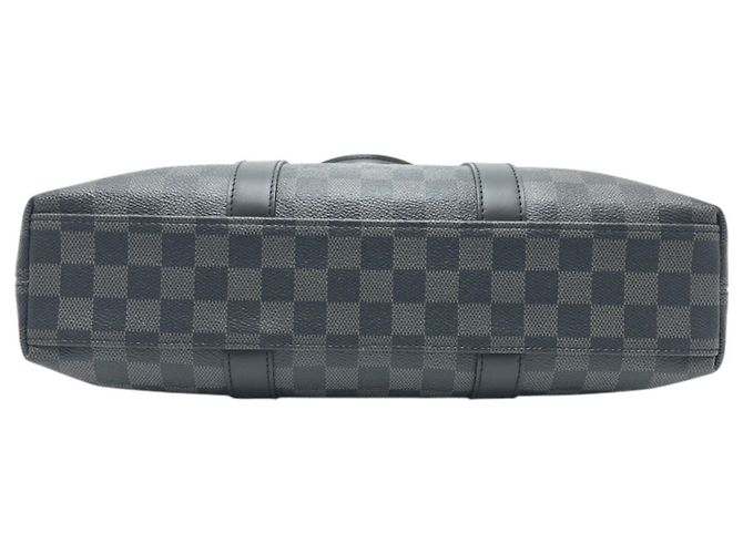Borsa Louis Vuitton Anton in Damier Graphite Nero - vista 6