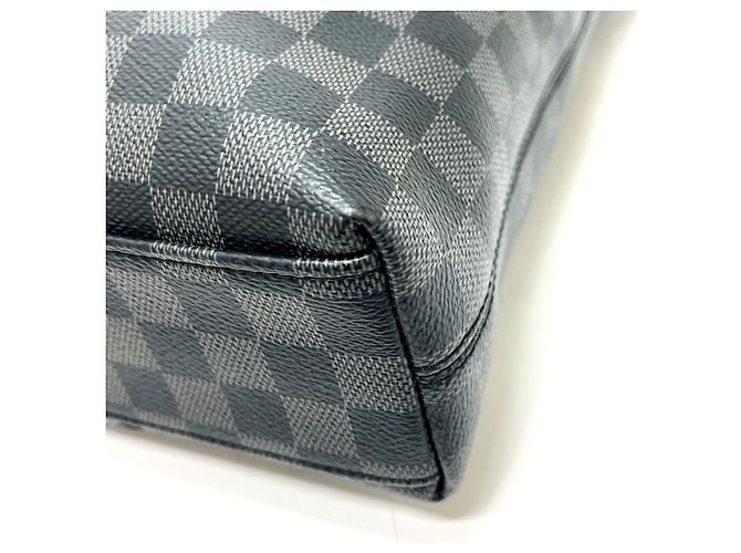 Borsa Louis Vuitton Anton in Damier Graphite Nero - vista 7
