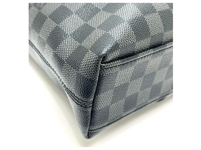 Borsa Louis Vuitton Anton in Damier Graphite Nero - vista 8