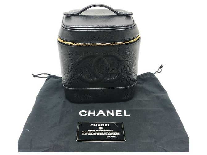 Chanel A01998 CC Coco Mark Vertical Vanity Bag Nero - vista 15